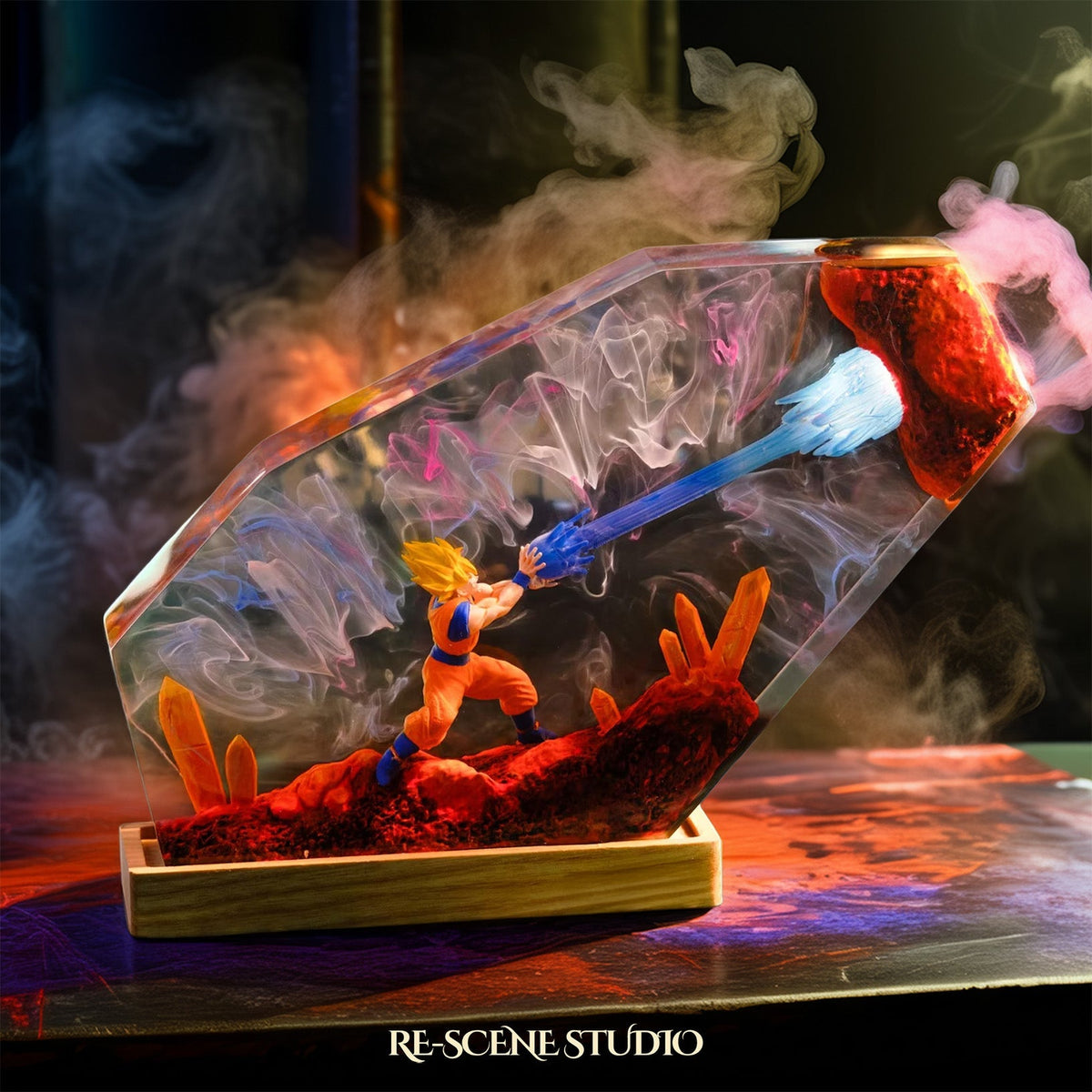 Goku Kamehameha Resin Lamp — view 2