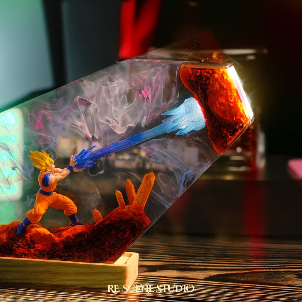 Goku Kamehameha Resin Lamp — view 6