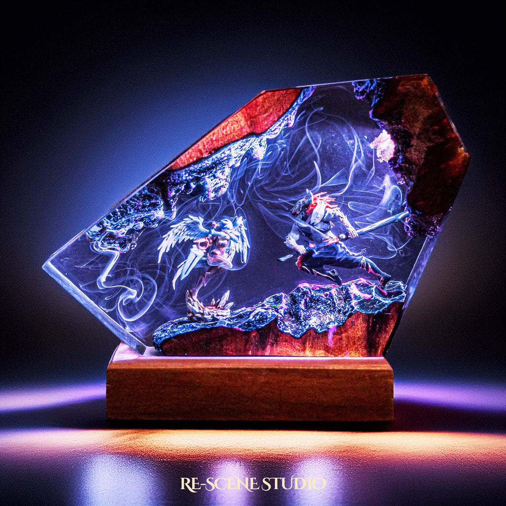 Riven vs Yasuo Resin Lamp — view 4
