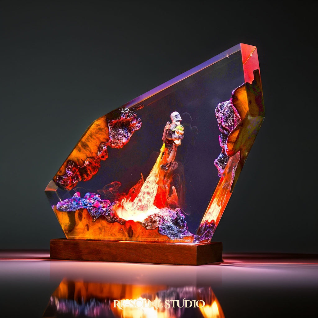 Mando & Grogu Resin Lamp — view 3