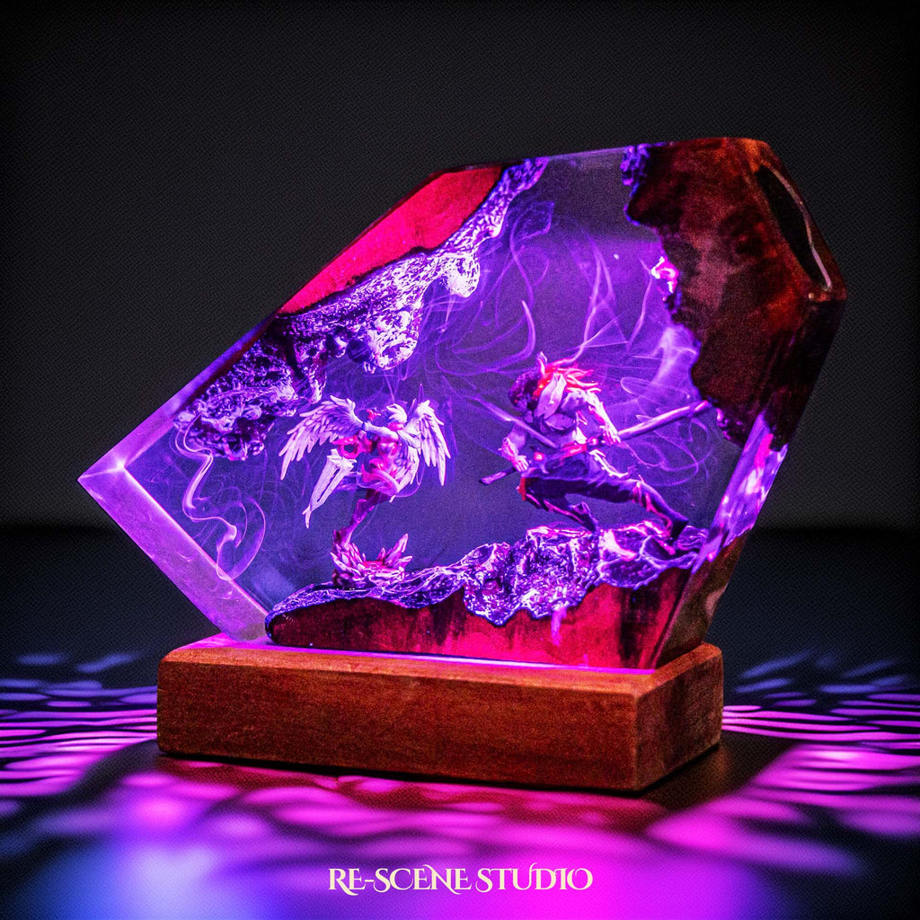 Riven vs Yasuo Resin Lamp — view 2