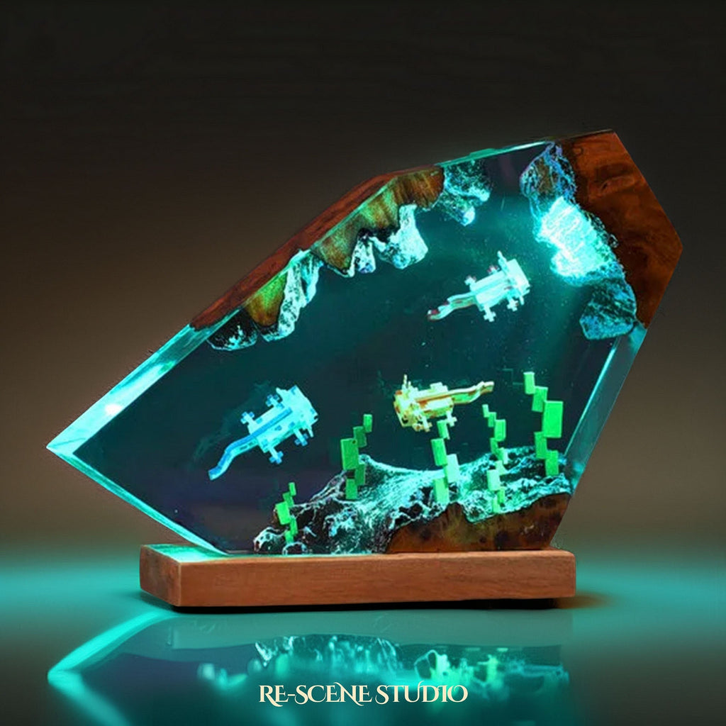 Minecraft Axolotl Resin Lamp — view 5