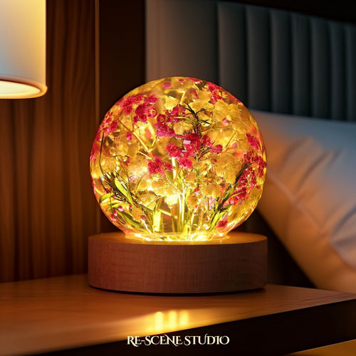 Baby's Breath Sphere Resin Lamp