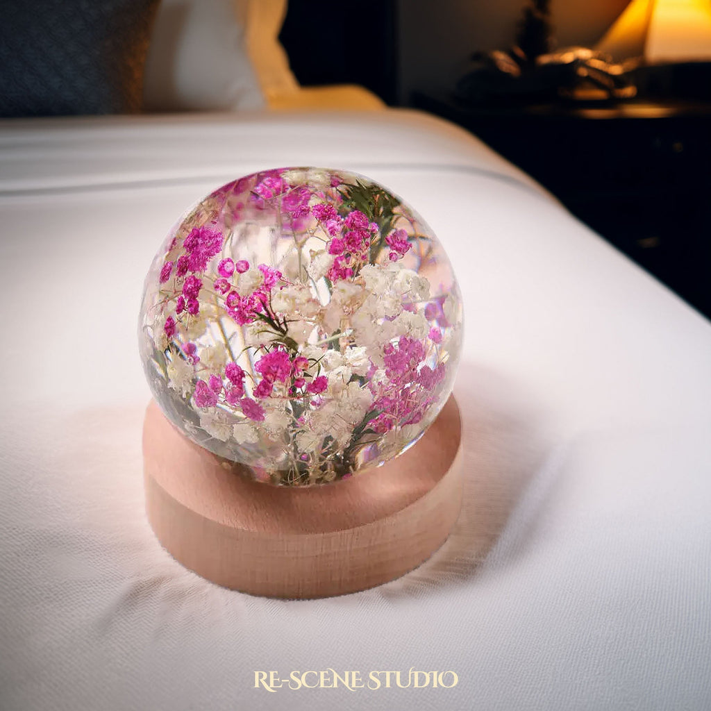 Baby's Breath Sphere Resin Lamp — view 6