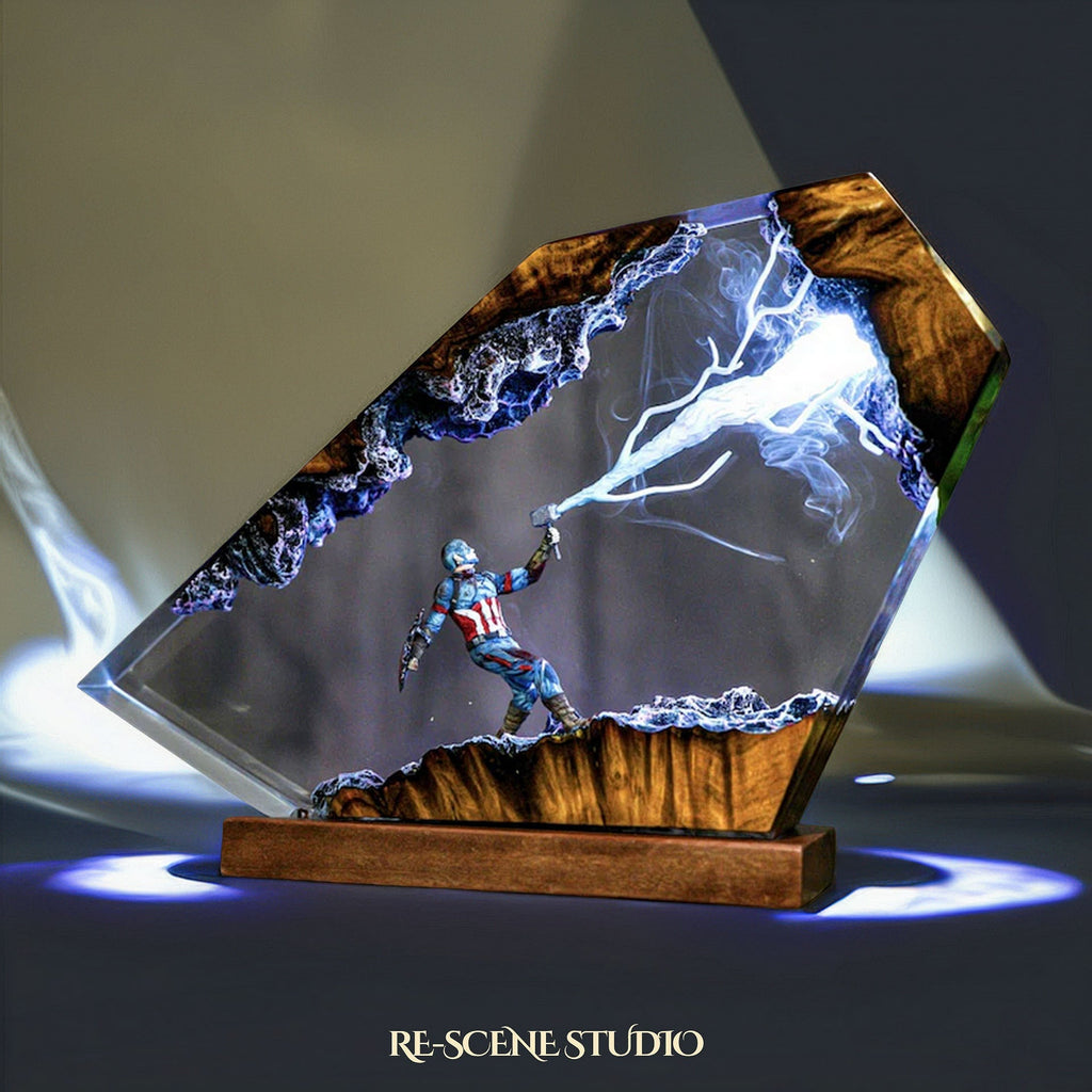 Captain America Resin Lamp V2 — view 2