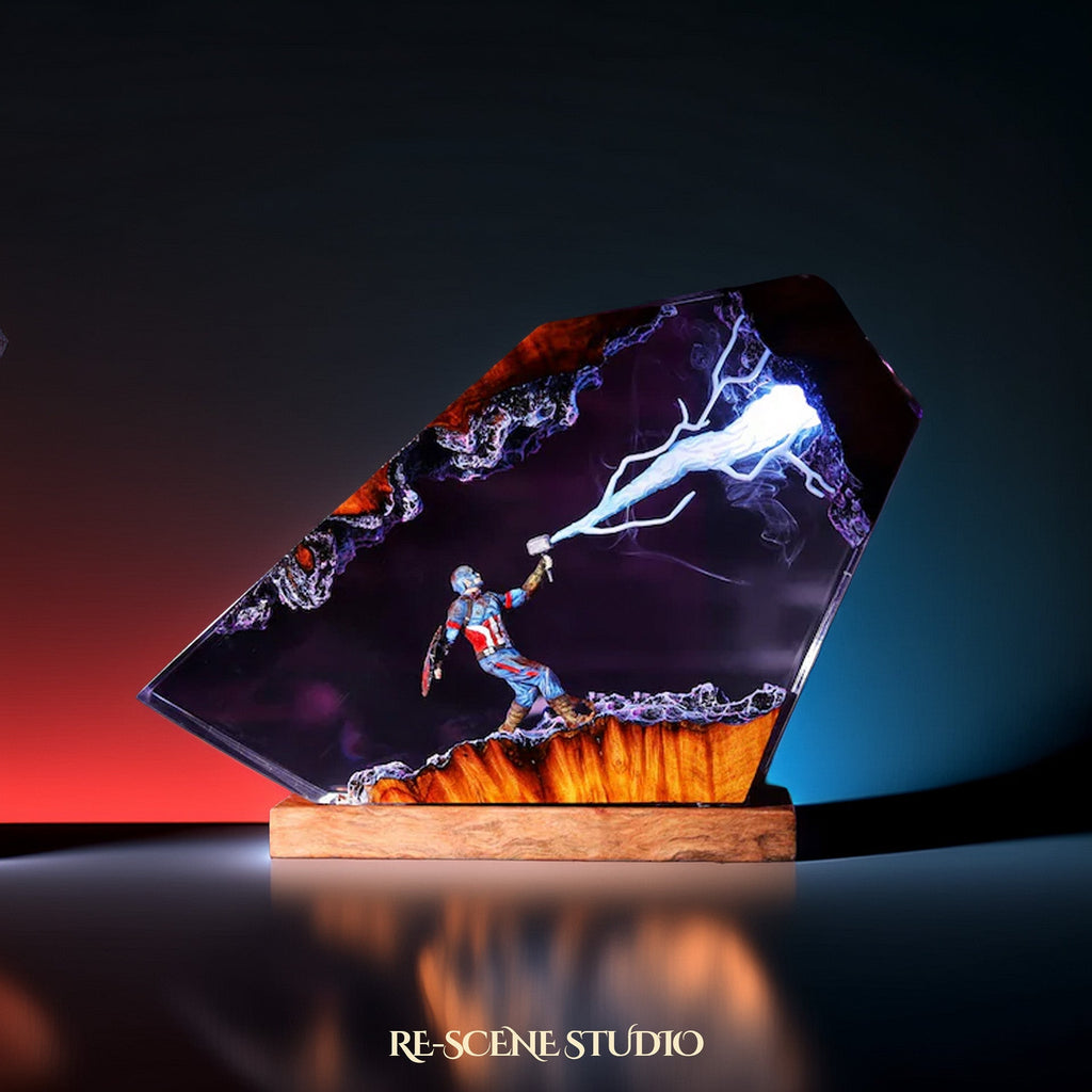 Captain America Resin Lamp V2 — view 4