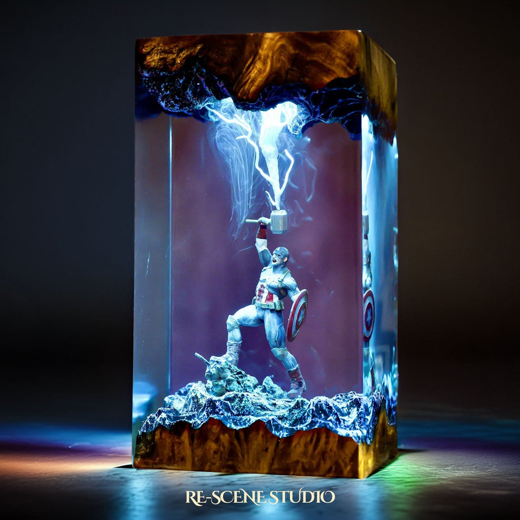 Captain America Resin Lamp V1 — view 3