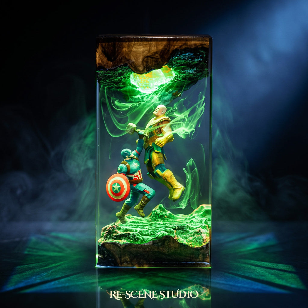 Captain America vs Thanos Resin Lamp — view 3