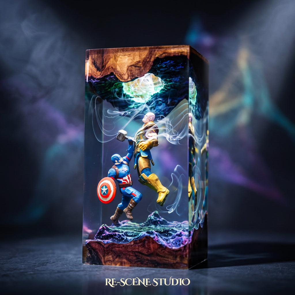 Captain America vs Thanos Resin Lamp — view 4