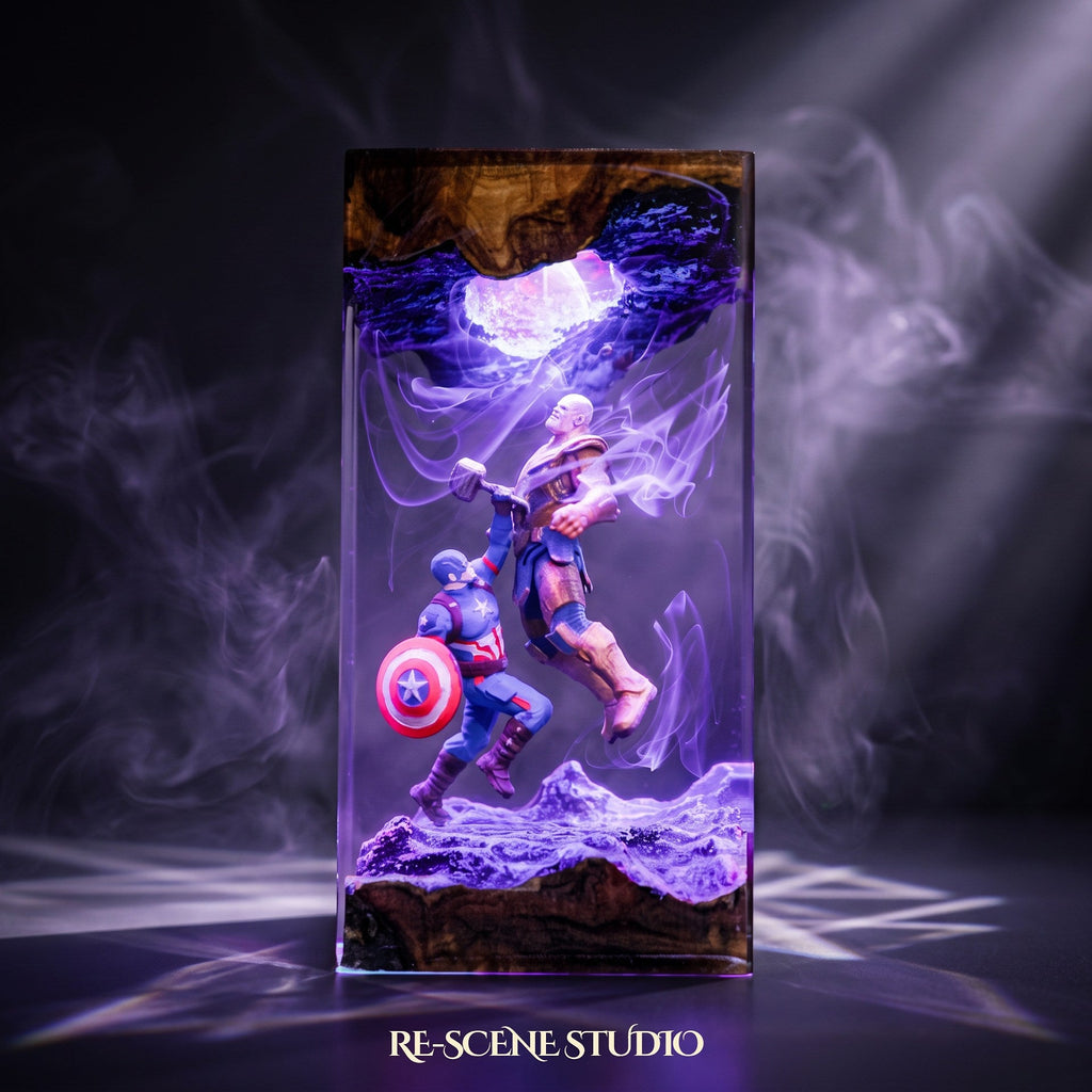 Captain America vs Thanos Resin Lamp — view 5