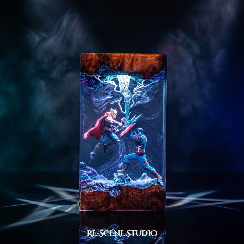 Captain America vs Thor Resin Lamp — view 4