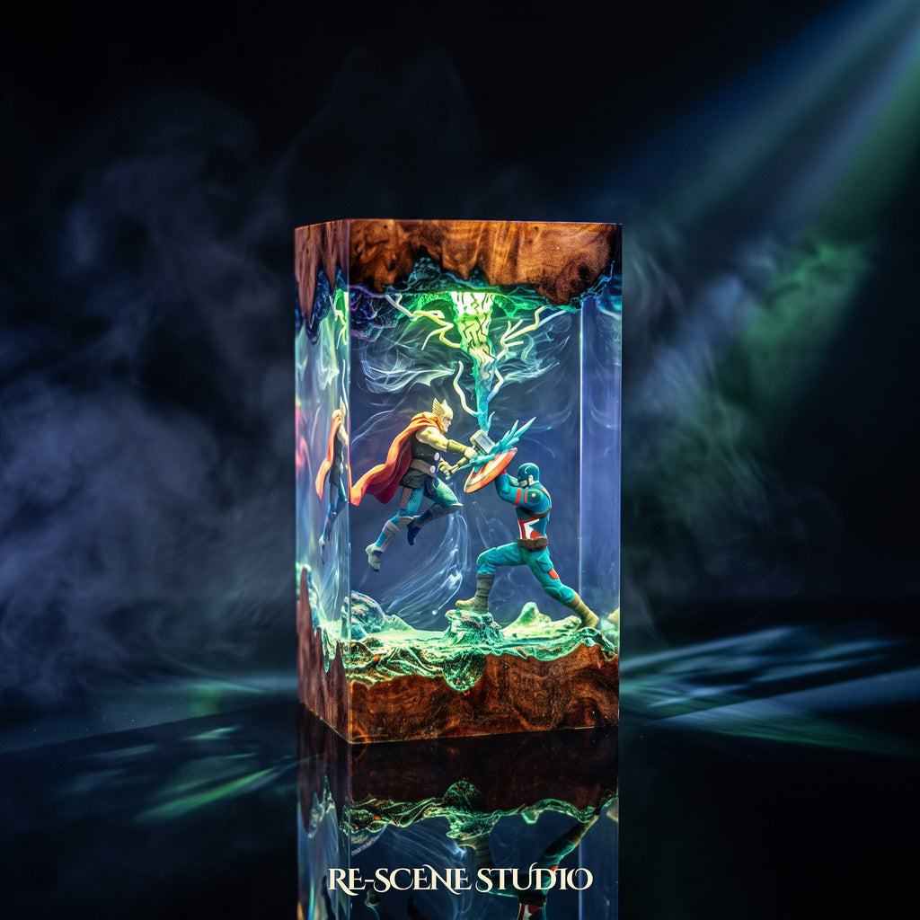 Captain America vs Thor Resin Lamp — view 5