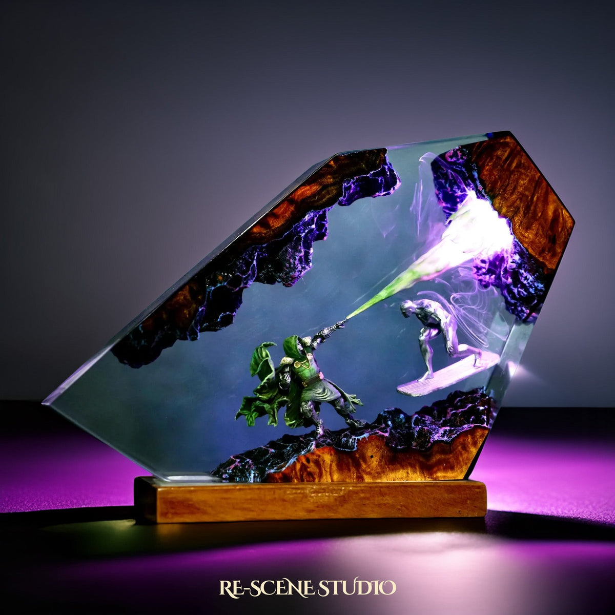Doctor Doom vs Silver Surfer Resin Lamp — view 2