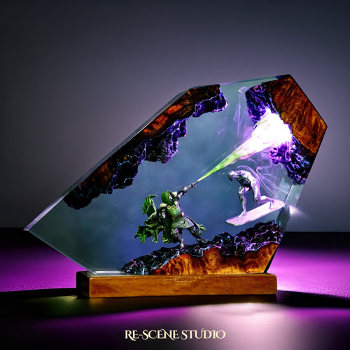 Doctor Doom vs Silver Surfer Resin Lamp — view 2