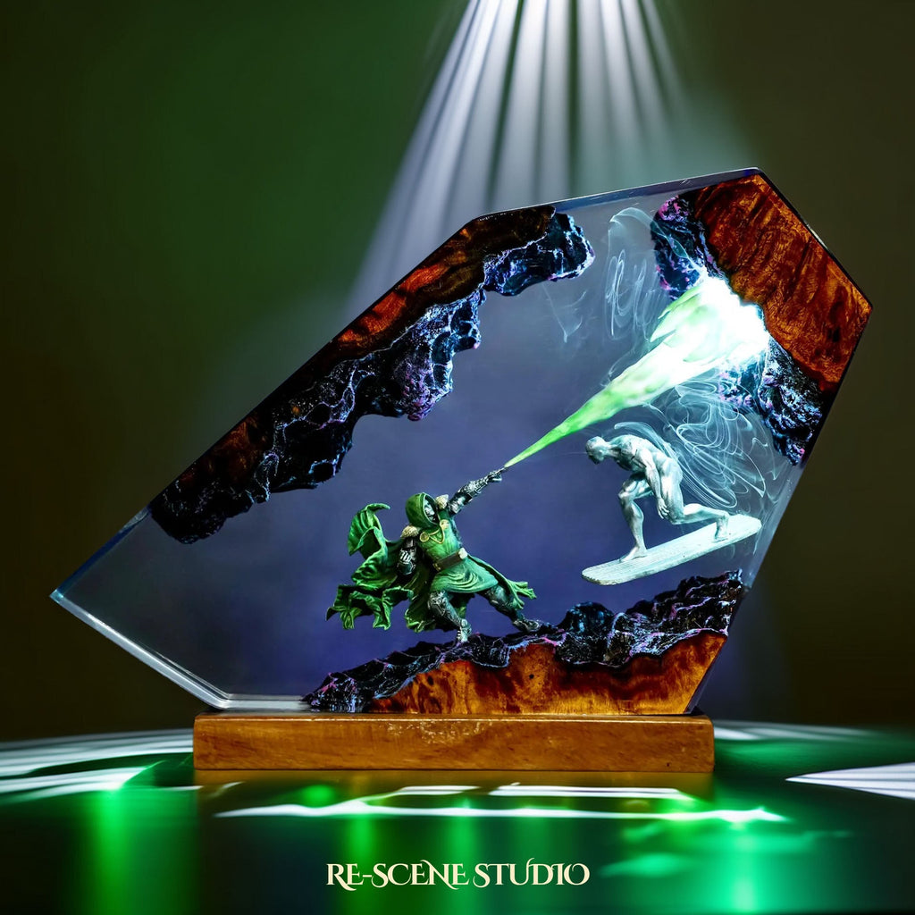 Doctor Doom vs Silver Surfer Resin Lamp — view 4