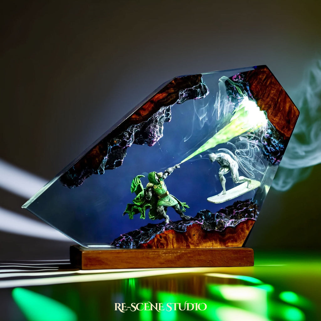 Doctor Doom vs Silver Surfer Resin Lamp — view 5