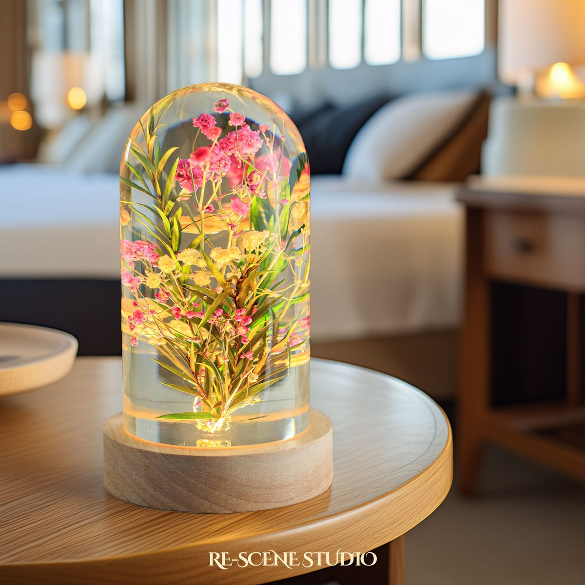 Gypsophila Dome Resin Lamp