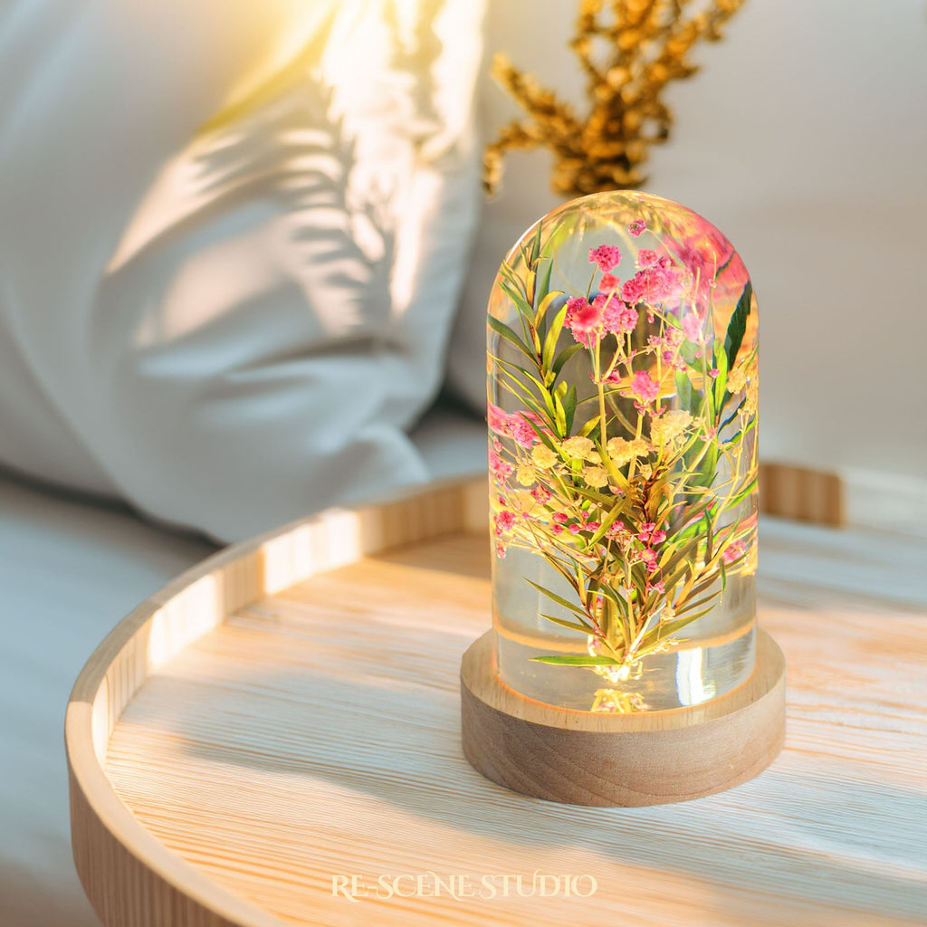Gypsophila Dome Resin Lamp — view 4