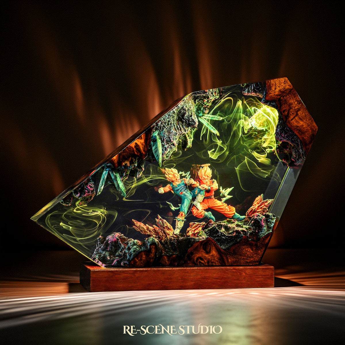 Goku vs Vegeta Resin Lamp V1