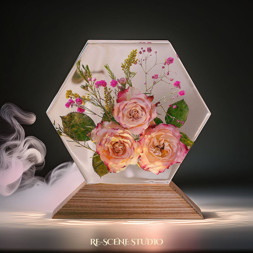 Eternal Rose Garden Resin Lamp — view 7