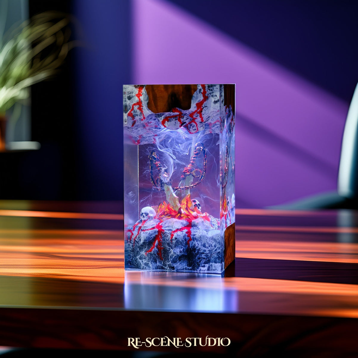 Blades of Chaos Resin Lamp — view 2