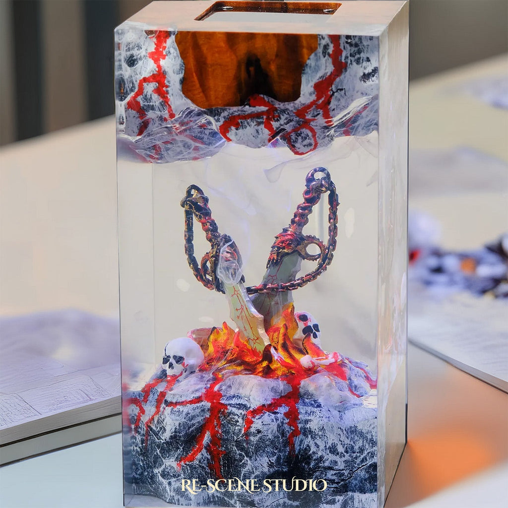 Blades of Chaos Resin Lamp — view 4