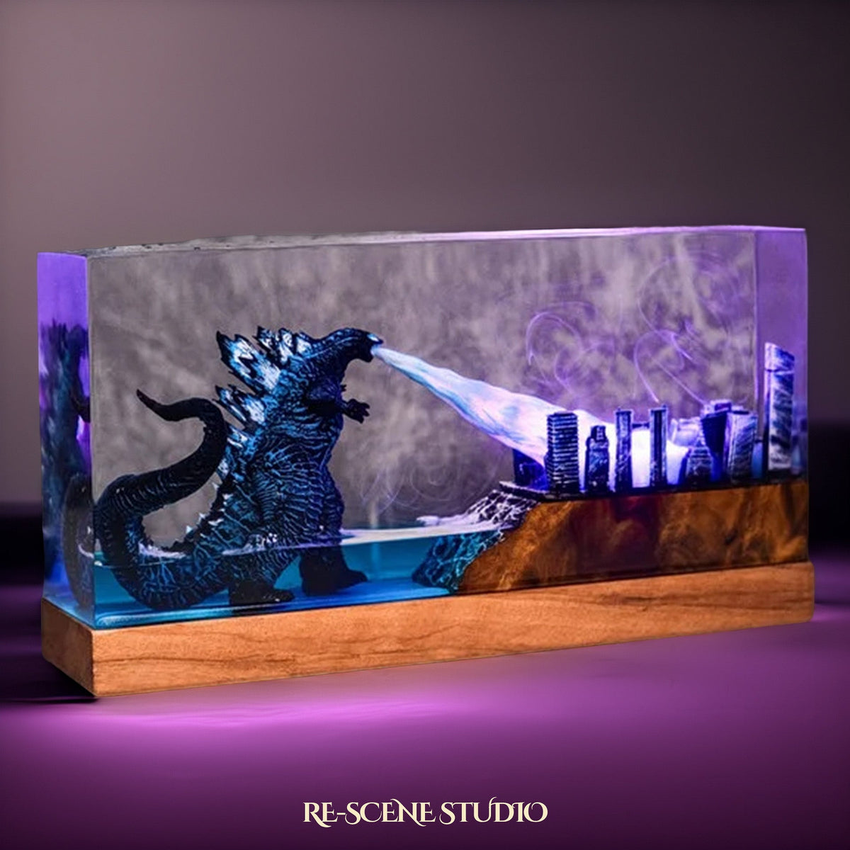 Godzilla City Rampage Resin Lamp — view 2