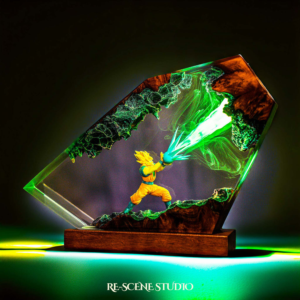 Goku Energy Blast Resin Lamp