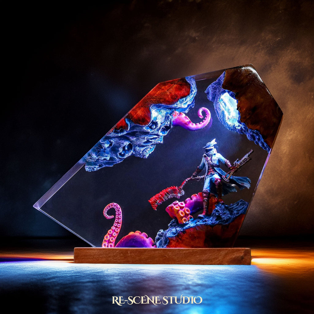 Bloodborne Hunter Resin Lamp