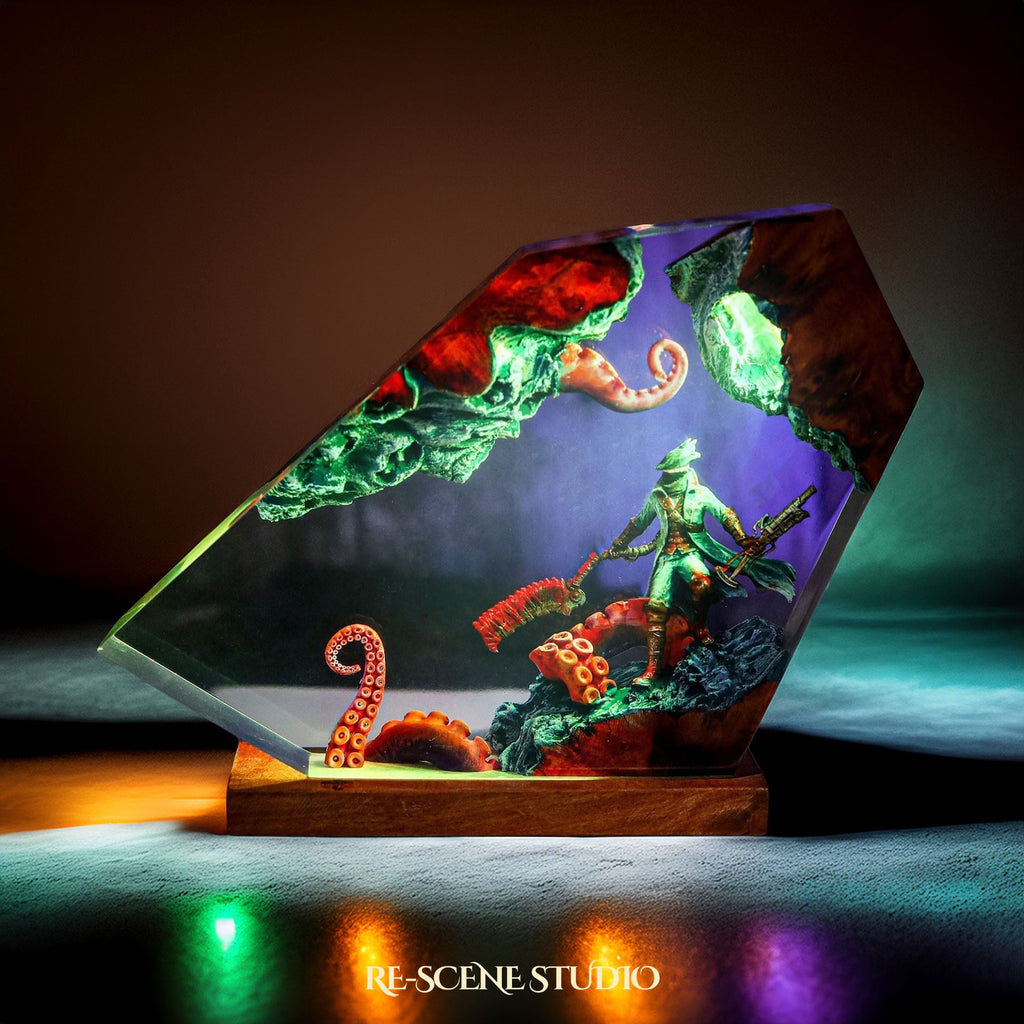 Bloodborne Hunter Resin Lamp — view 5