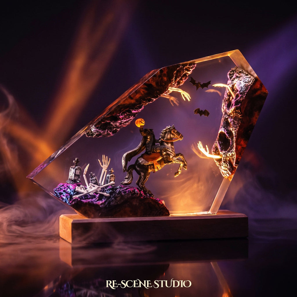Headless Horseman Resin Lamp — view 2