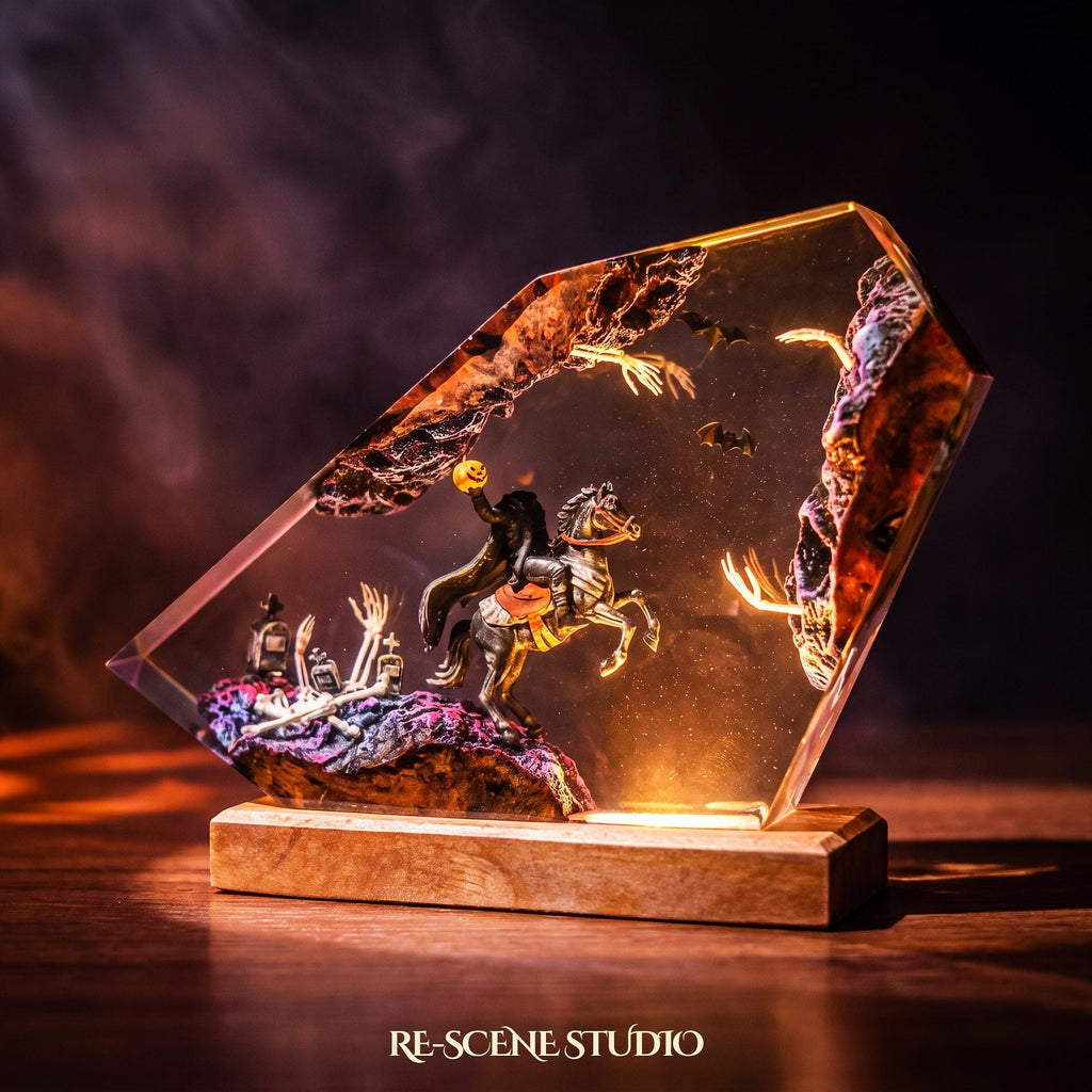 Headless Horseman Resin Lamp — view 3