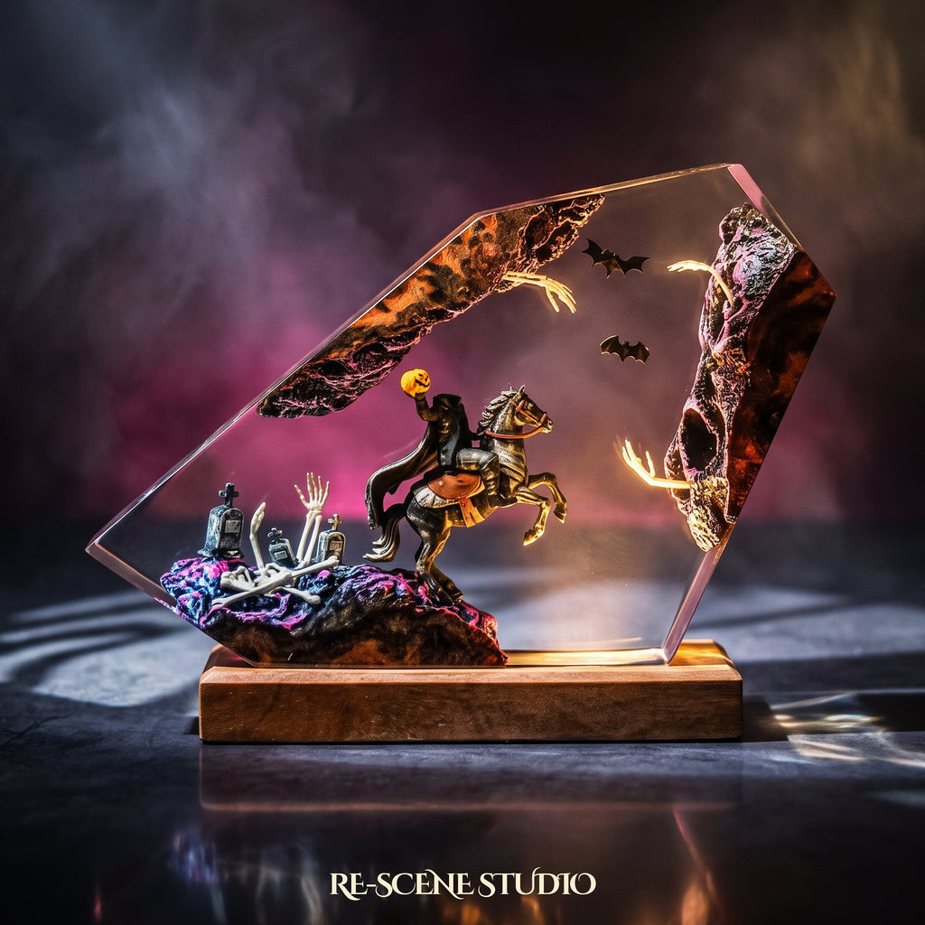 Headless Horseman Resin Lamp — view 4