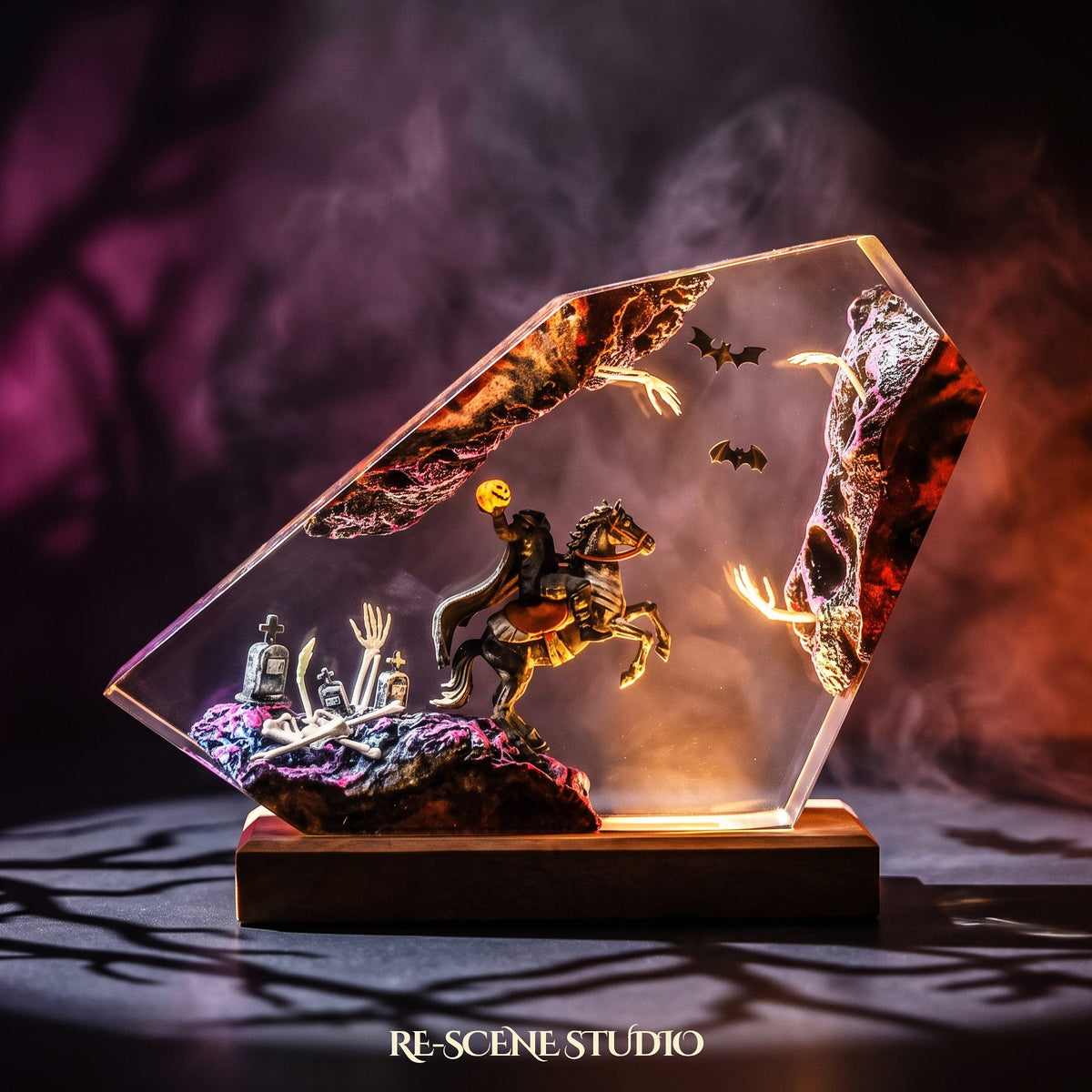 Headless Horseman Resin Lamp — view 5