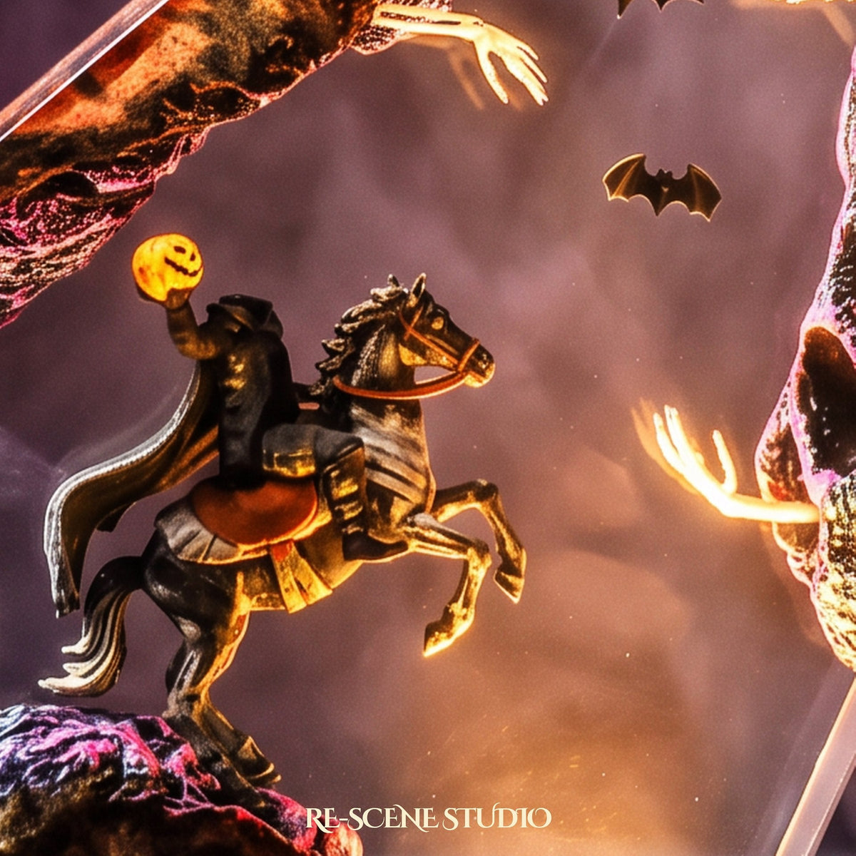 Headless Horseman Resin Lamp — view 6