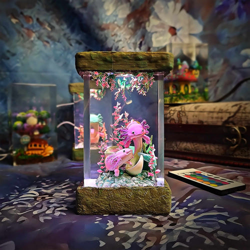 Axolotl Resin Lamp V1, Underwater Fantasy Edition — view 2