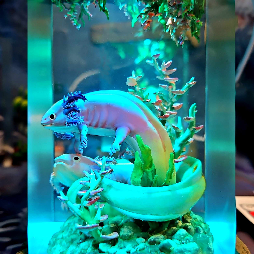 Axolotl Resin Lamp V1, Underwater Fantasy Edition — view 10