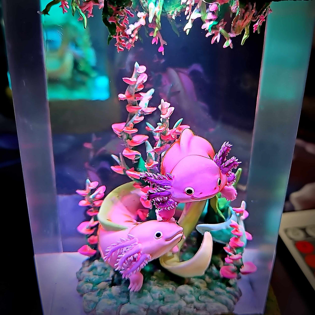 Axolotl Resin Lamp V1, Underwater Fantasy Edition — view 12