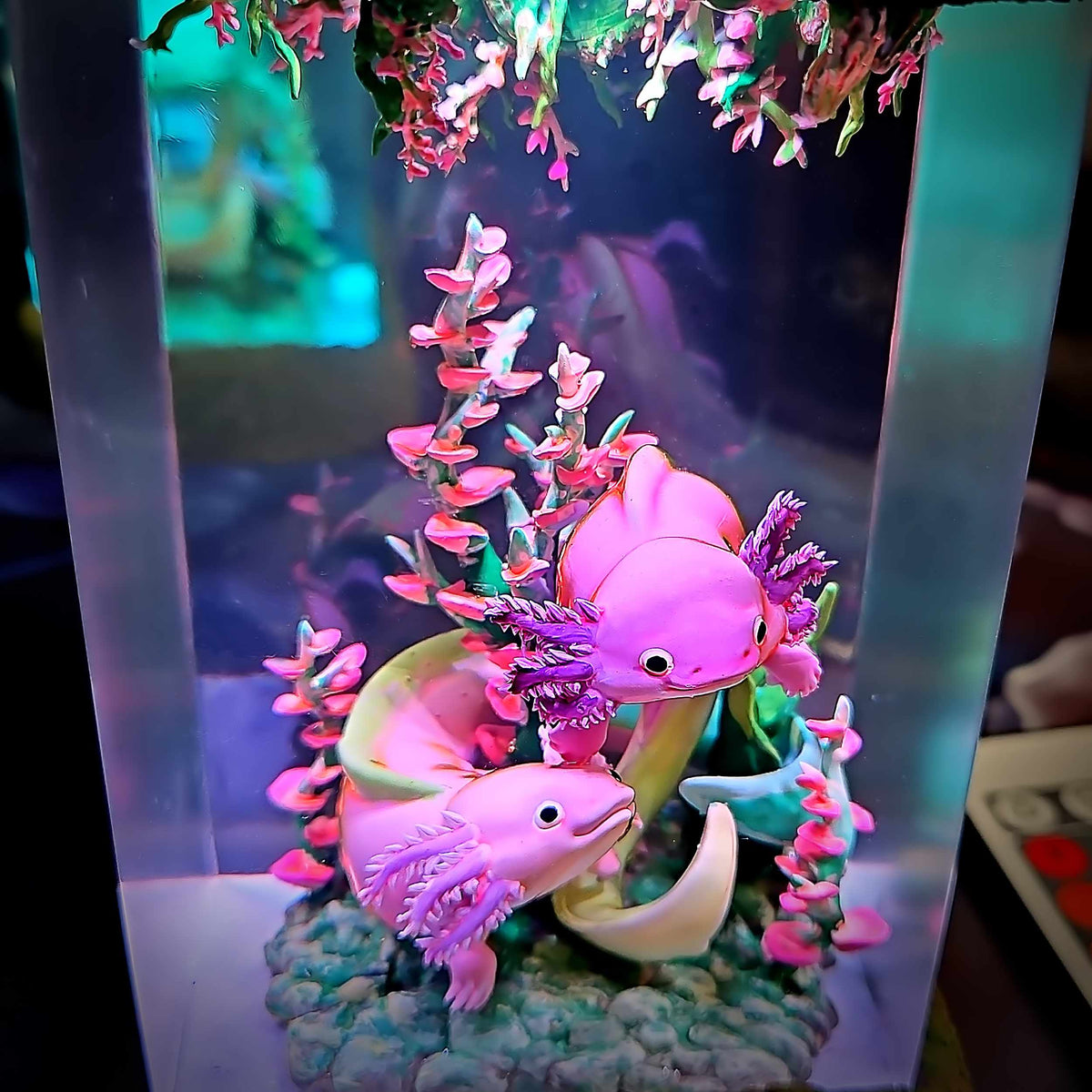 Axolotl Resin Lamp V1, Underwater Fantasy Edition — view 12