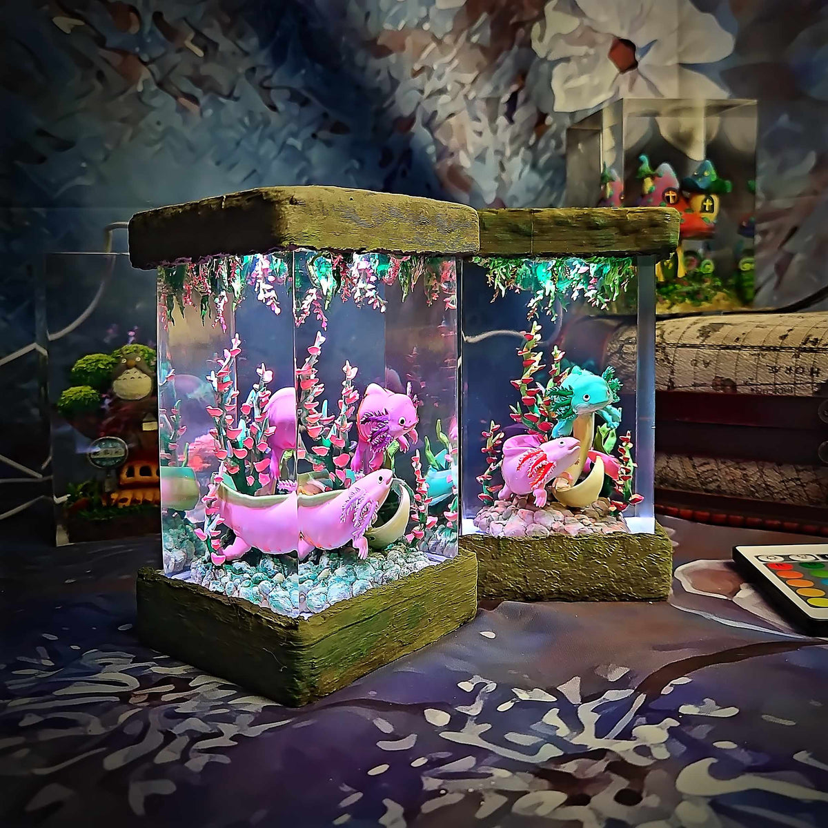 Axolotl Resin Lamp V1, Underwater Fantasy Edition — view 15