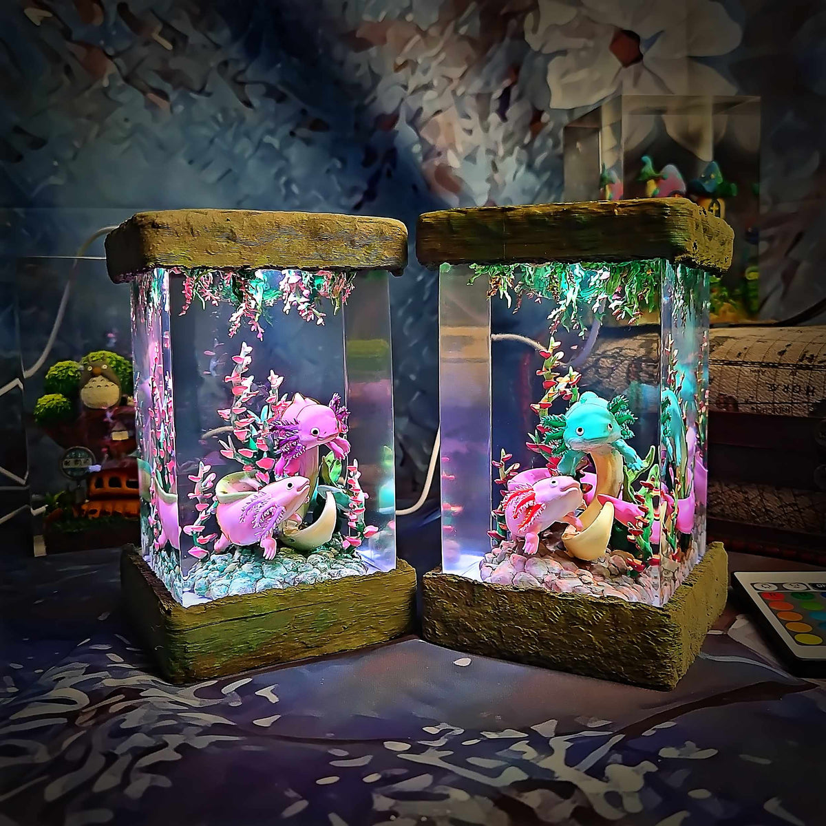 Axolotl Resin Lamp V1, Underwater Fantasy Edition — view 16