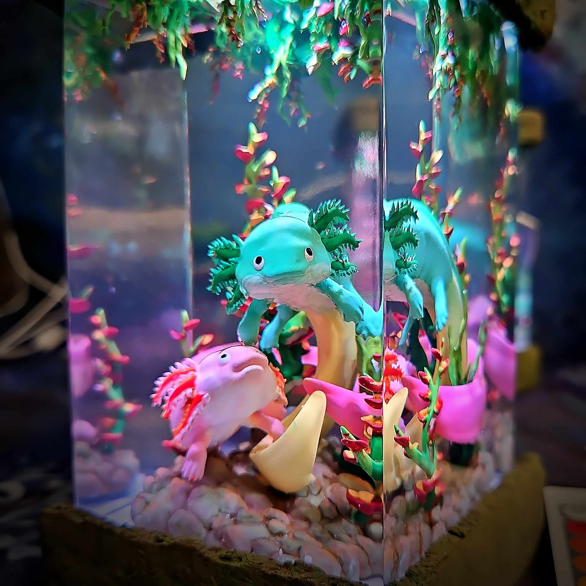 Axolotl Resin Lamp V2, Fantasy Bloom Edition — view 4
