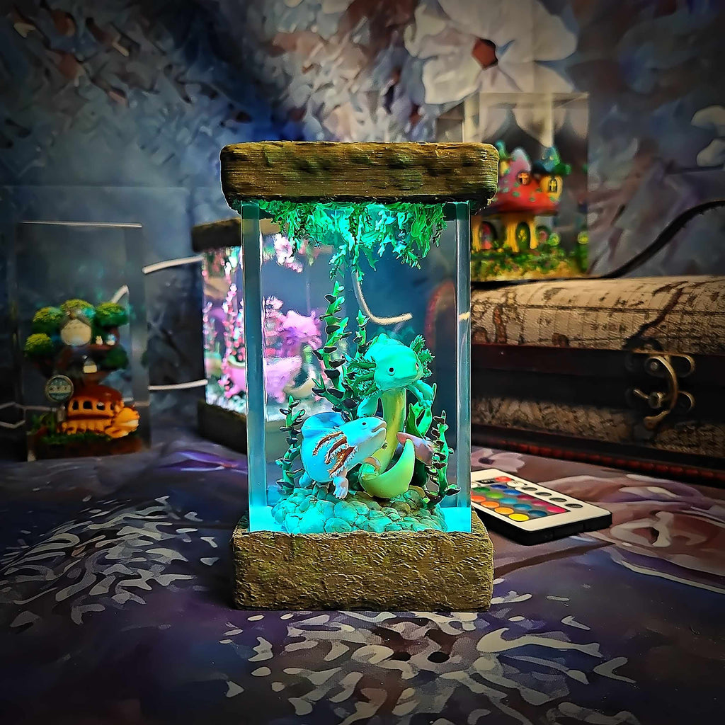 Axolotl Resin Lamp V2, Fantasy Bloom Edition — view 12