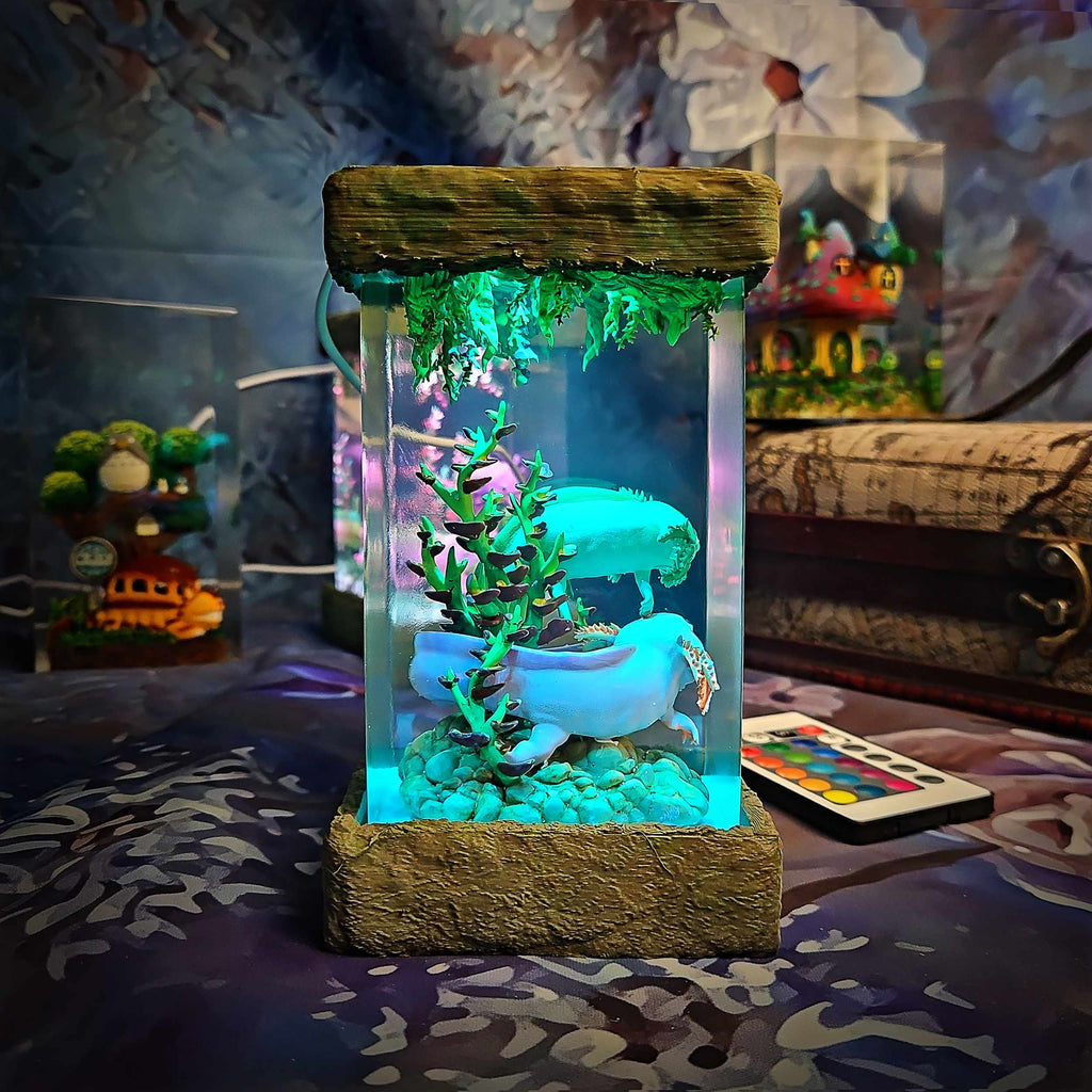 Axolotl Resin Lamp V2, Fantasy Bloom Edition — view 13