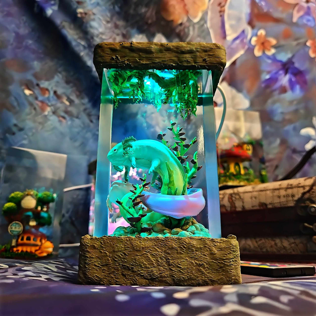 Axolotl Resin Lamp V2, Fantasy Bloom Edition — view 14