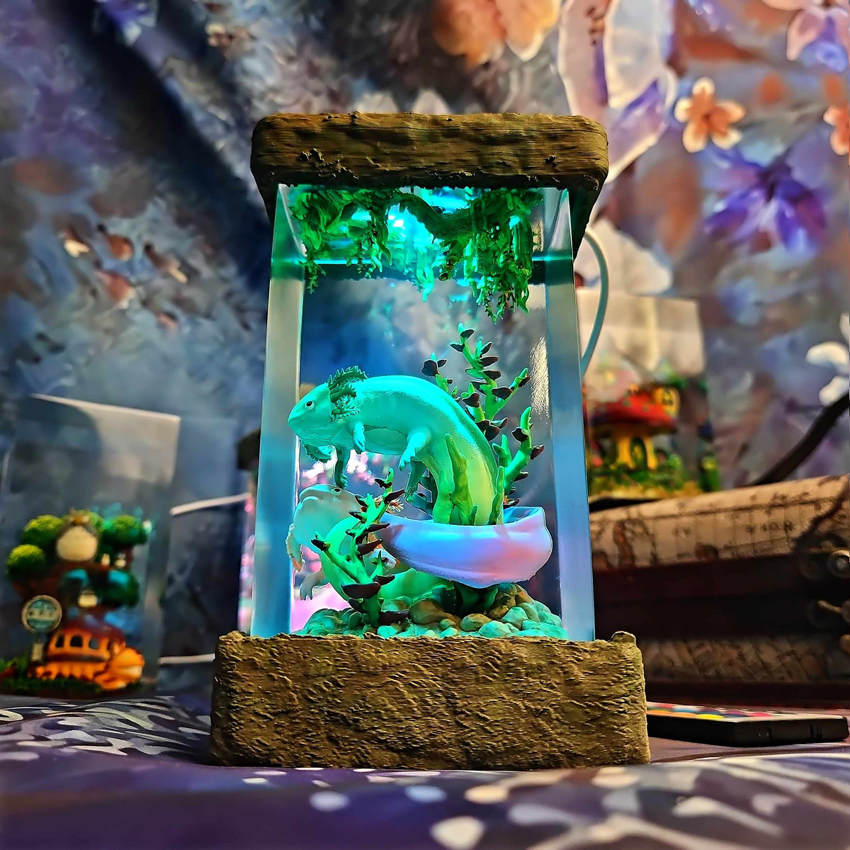Axolotl Resin Lamp V2, Fantasy Bloom Edition — view 14