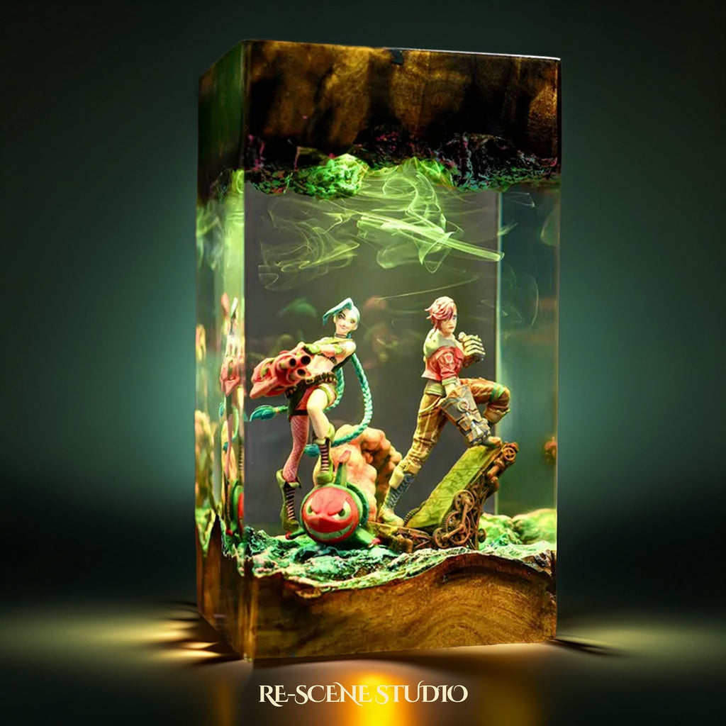 Jinx & Vi Resin Lamp — view 3