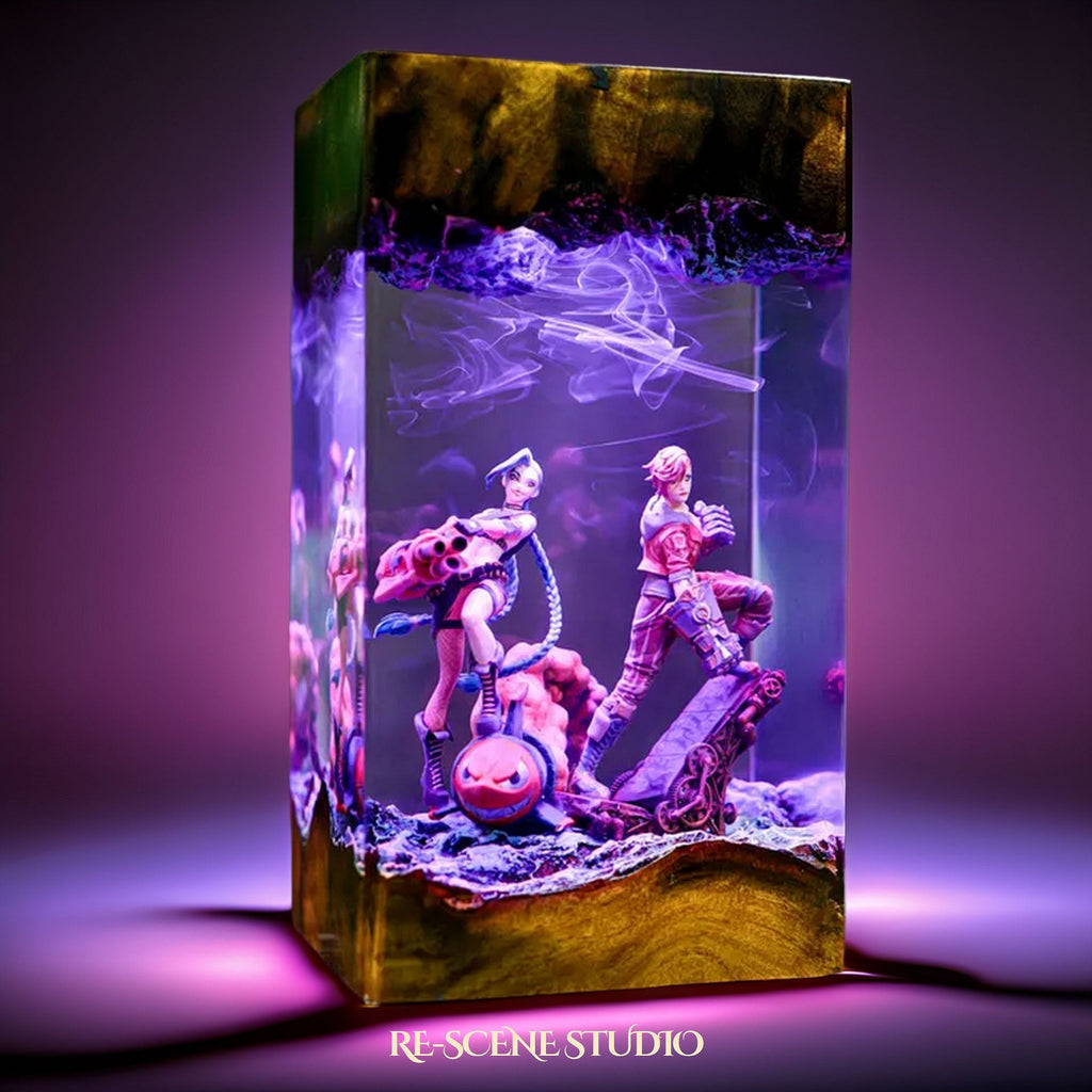 Jinx & Vi Resin Lamp — view 4
