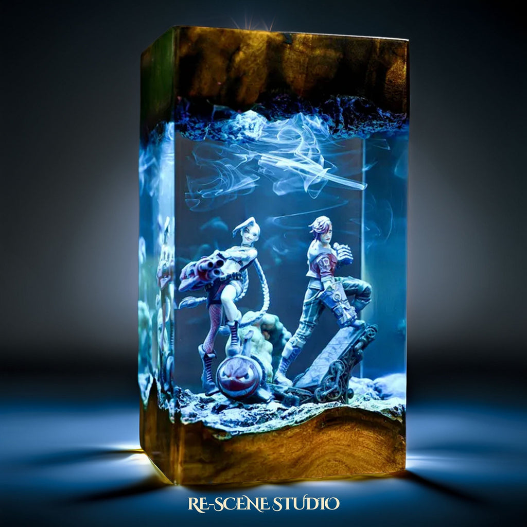 Jinx & Vi Resin Lamp — view 5