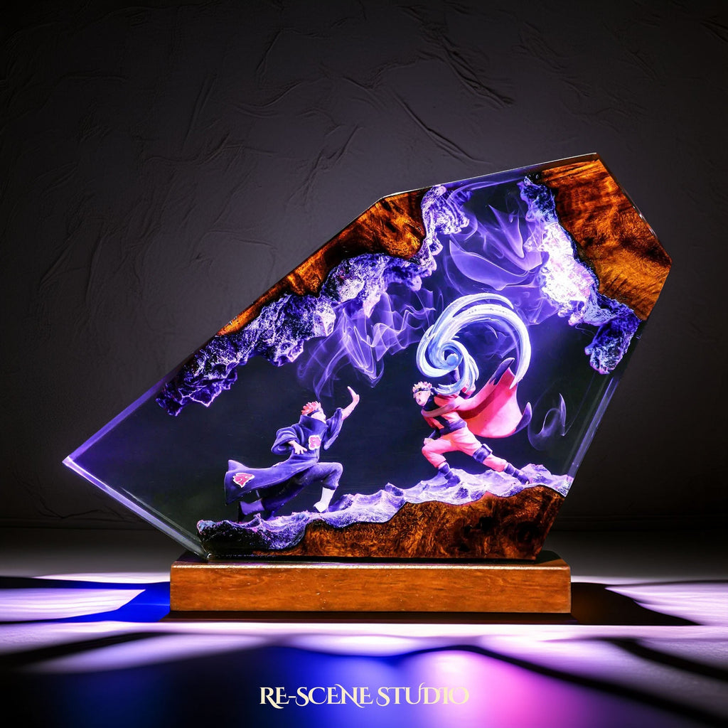 Naruto vs Pain Resin Lamp